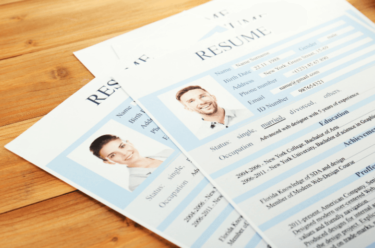 Sample resume photo.